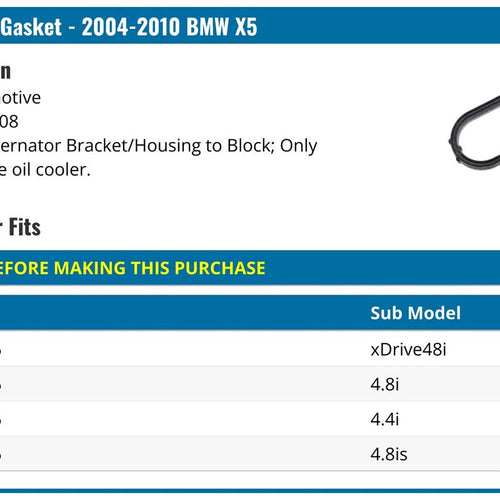 Alternator Bracket Gasket in Genuine Boxed