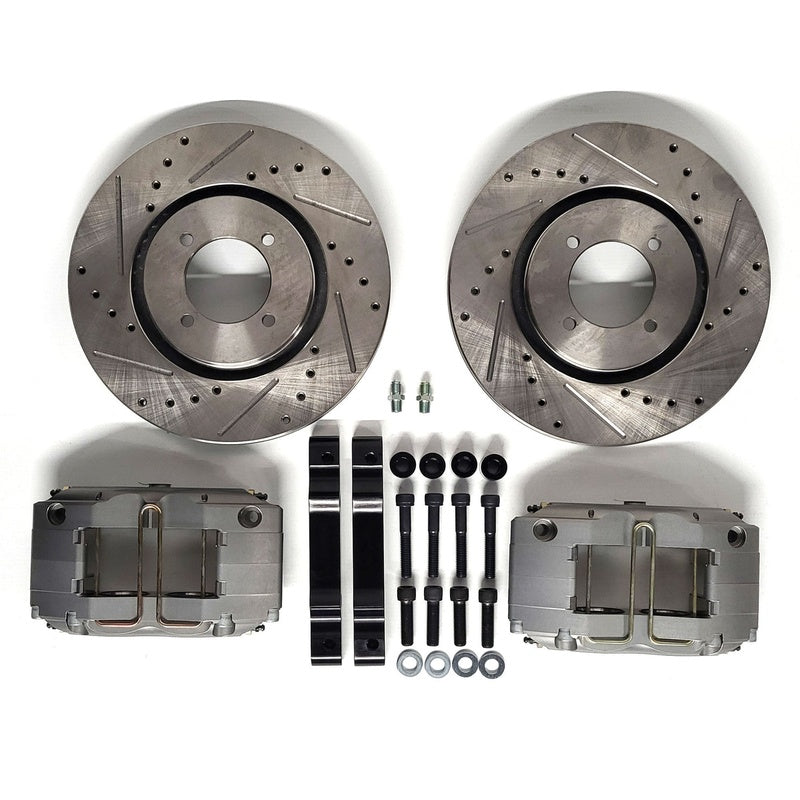 Brake Overhaul Kit with Drilled and Grooved Discs in OE Supplier