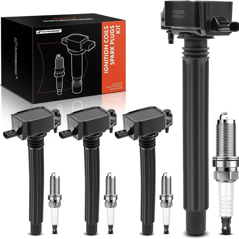 Spark Plug Set for a Four Cylinder in Premium Aftermarket